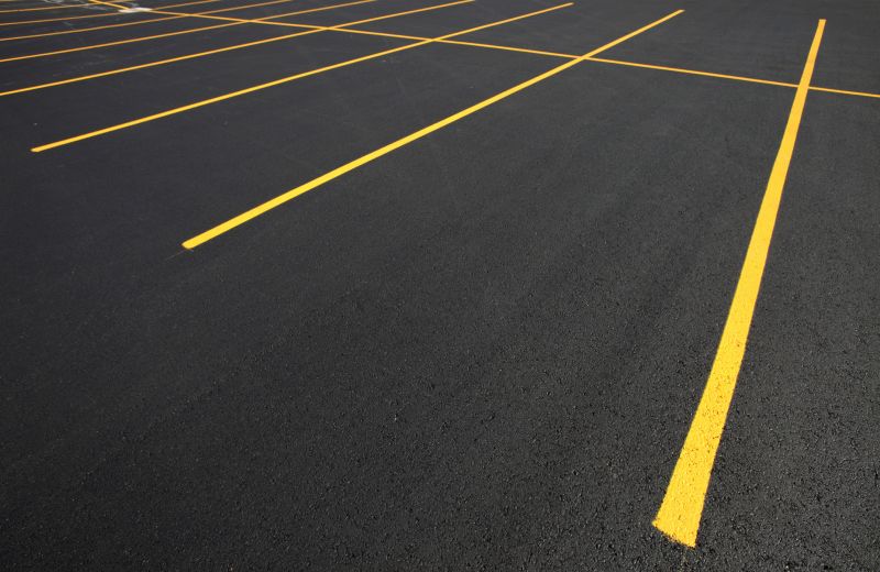 Freshly Painted Parking Spaces